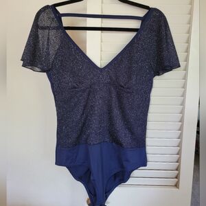 Aerie Flutter-sleeve Sparkle Bodysuit